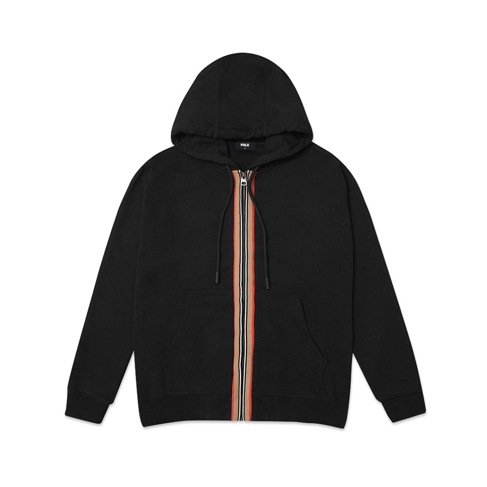 FOLX Icon Stripe Zip-Up Hoodie