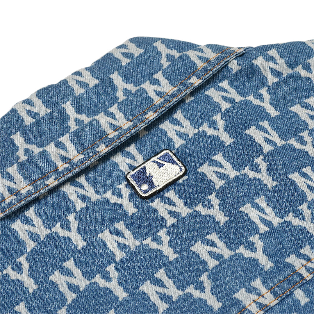 M7B Classic Monogram Denim Short Sleeve Shirt