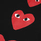 CDG Play Four Vertical Hearts T-Shirt