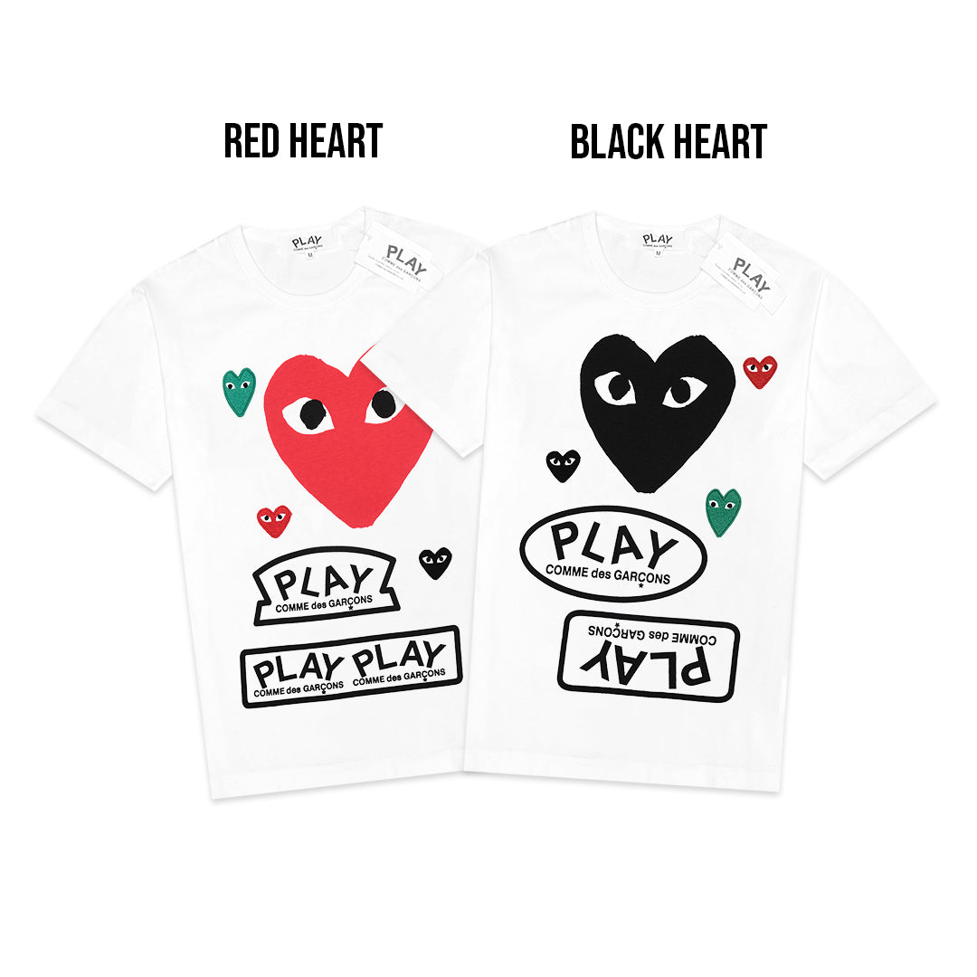 CDG Play Multiple Heart Patch T-Shirt