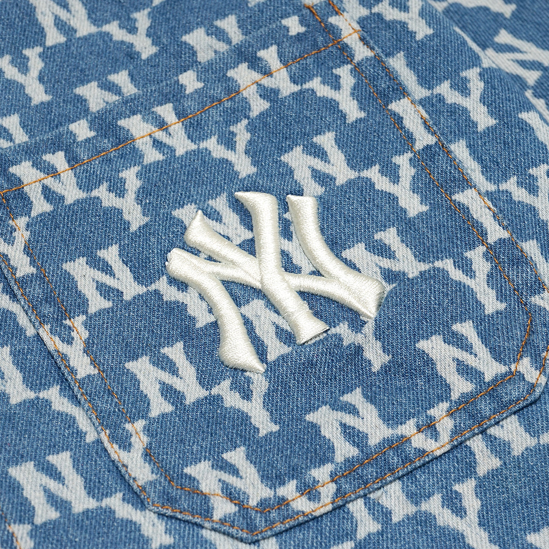 M7B Classic Monogram Denim Short Sleeve Shirt