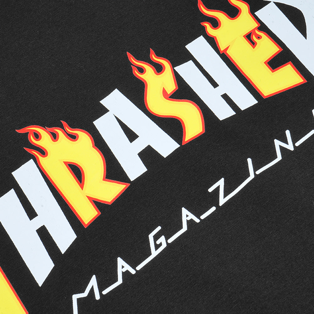 TSR Half Flame Print T-Shirt Black