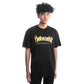 TSR Half Flame Print T-Shirt Black