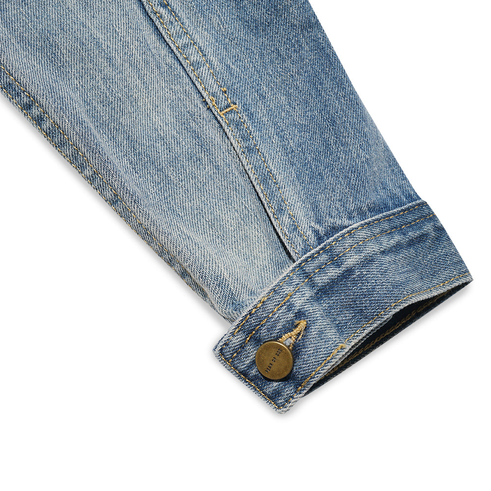 FOG 7th Collection Vintage Trucker Denim Jacket Washed Indigo
