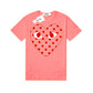 CDG Play Red Heart Polkadot T-Shirt Pink