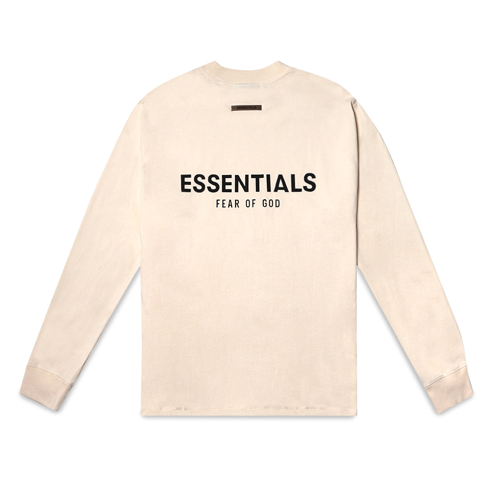 FOG Essentials Back 3D Logo Long Sleeve T-Shirt Beige