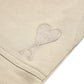 4M1 Solid Heart Logo Shorts Beige