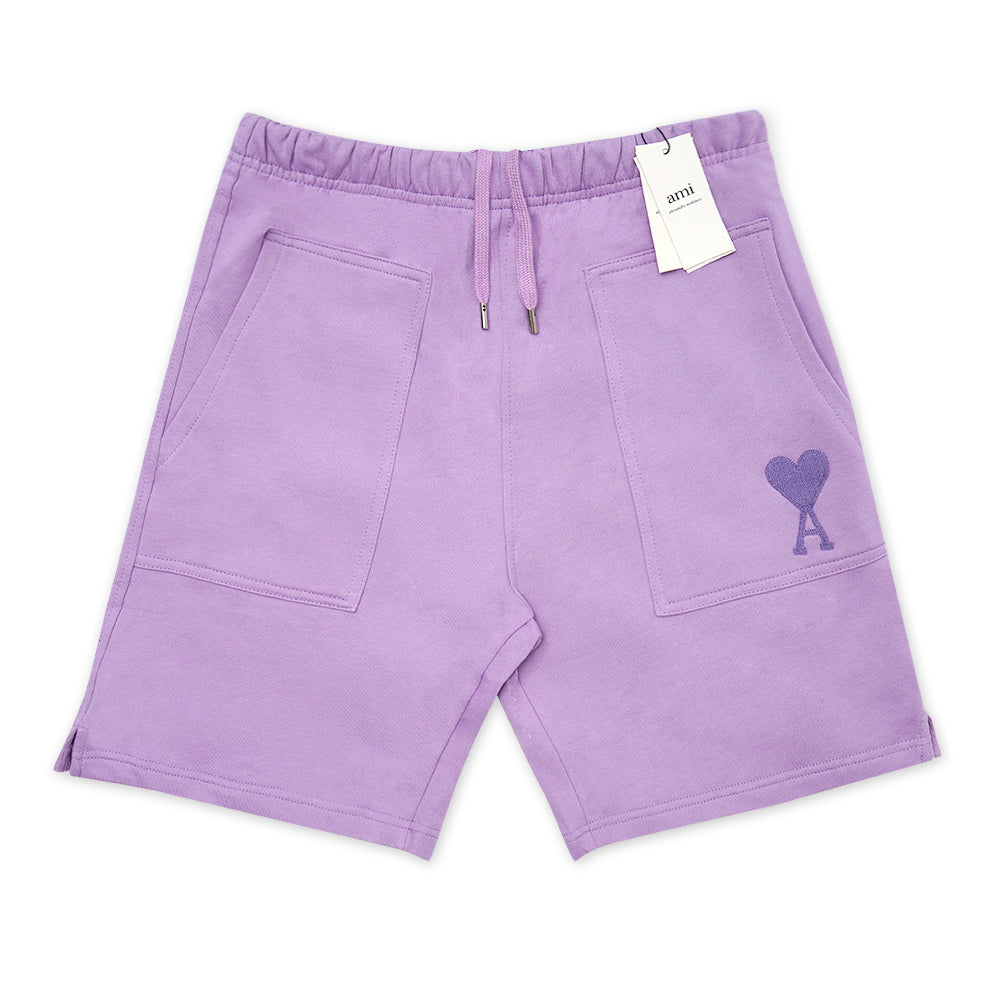 4M1 Solid Heart Logo Shorts Purple