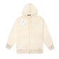 ASD Patch Zip-Up Hoodie Beige