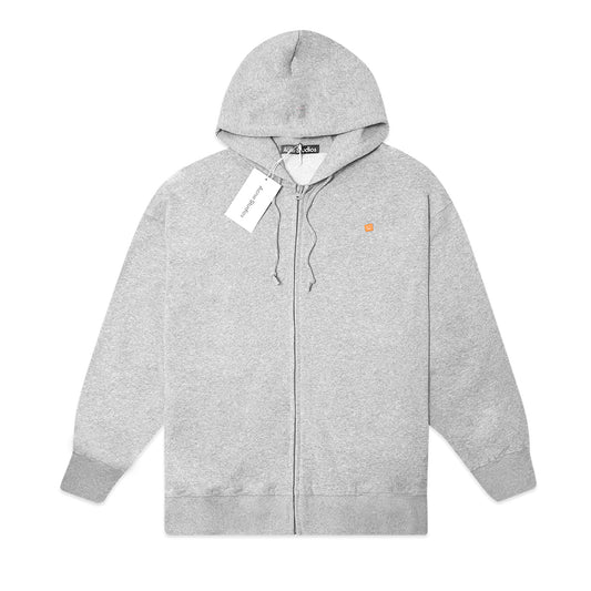 ASD Patch Zip-Up Hoodie Grey