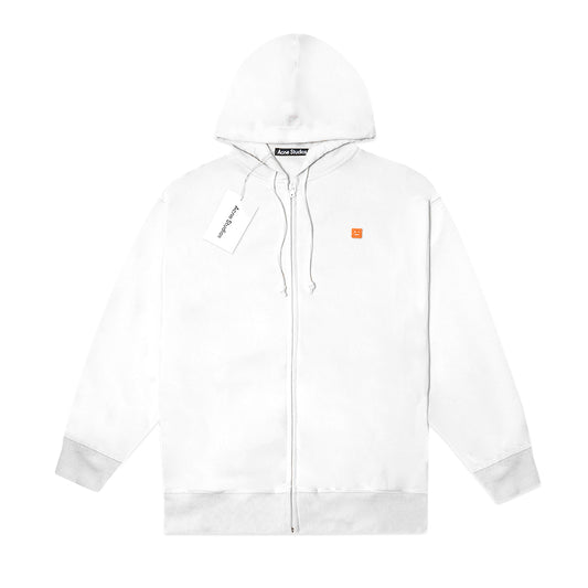 ASD Patch Zip-Up Hoodie White
