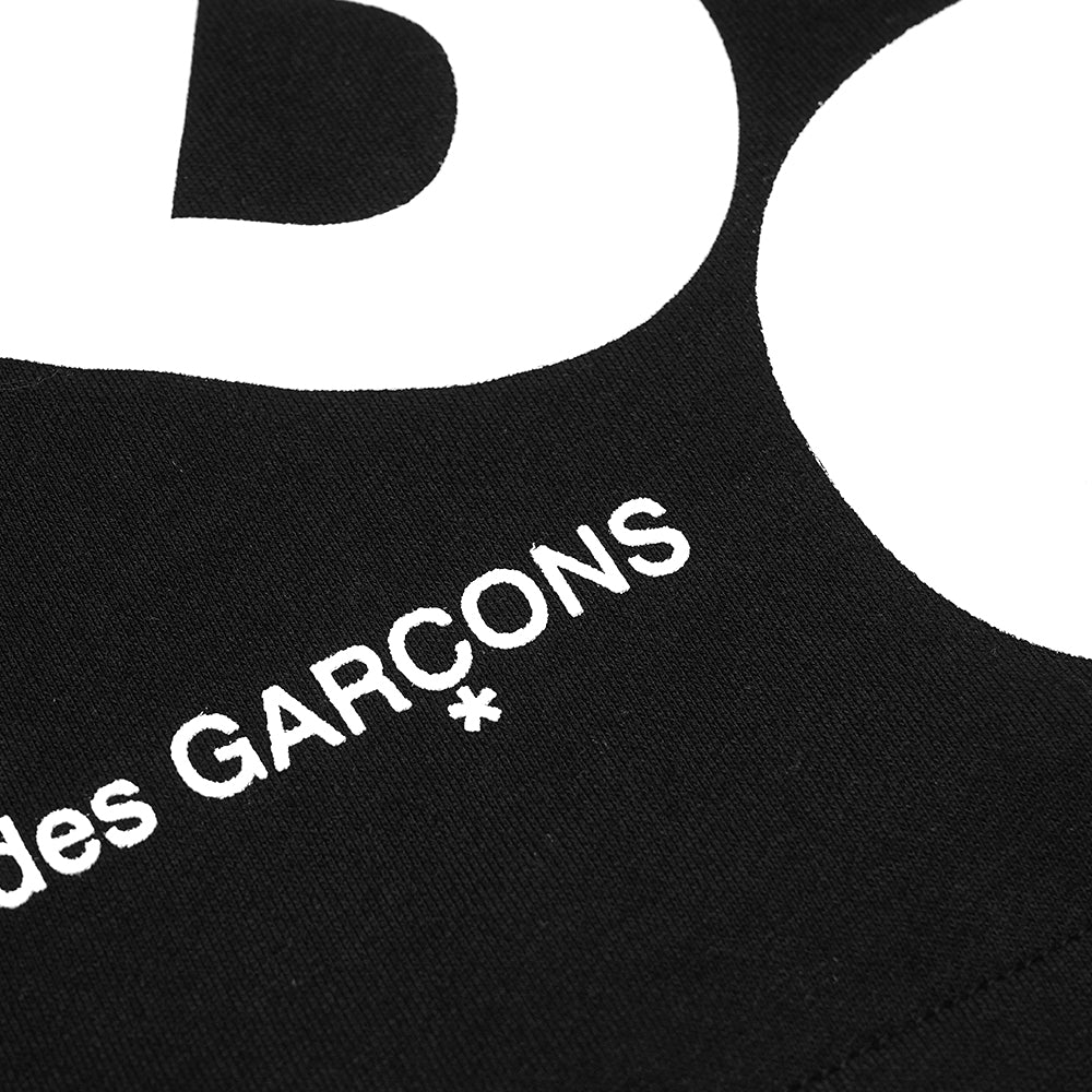 CDG Slanted CDG Text Hoodie Black