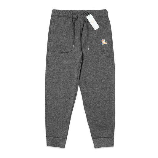 MKS Chillax Fox Patch Jogger Pants Dark Grey