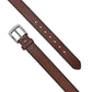 LVS Embossed Black Text Leather Belt