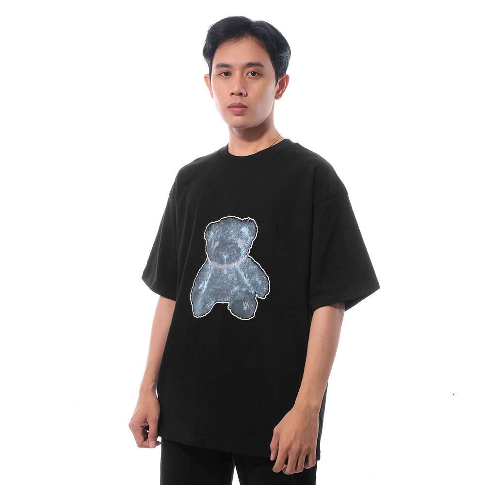 We11done Pearl Necklace Teddy T-Shirt Black