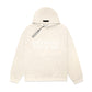FOG Essentials Center Solid Velvet Text Hoodie Beige