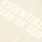 FOG Essentials Center Solid Velvet Text Hoodie Beige