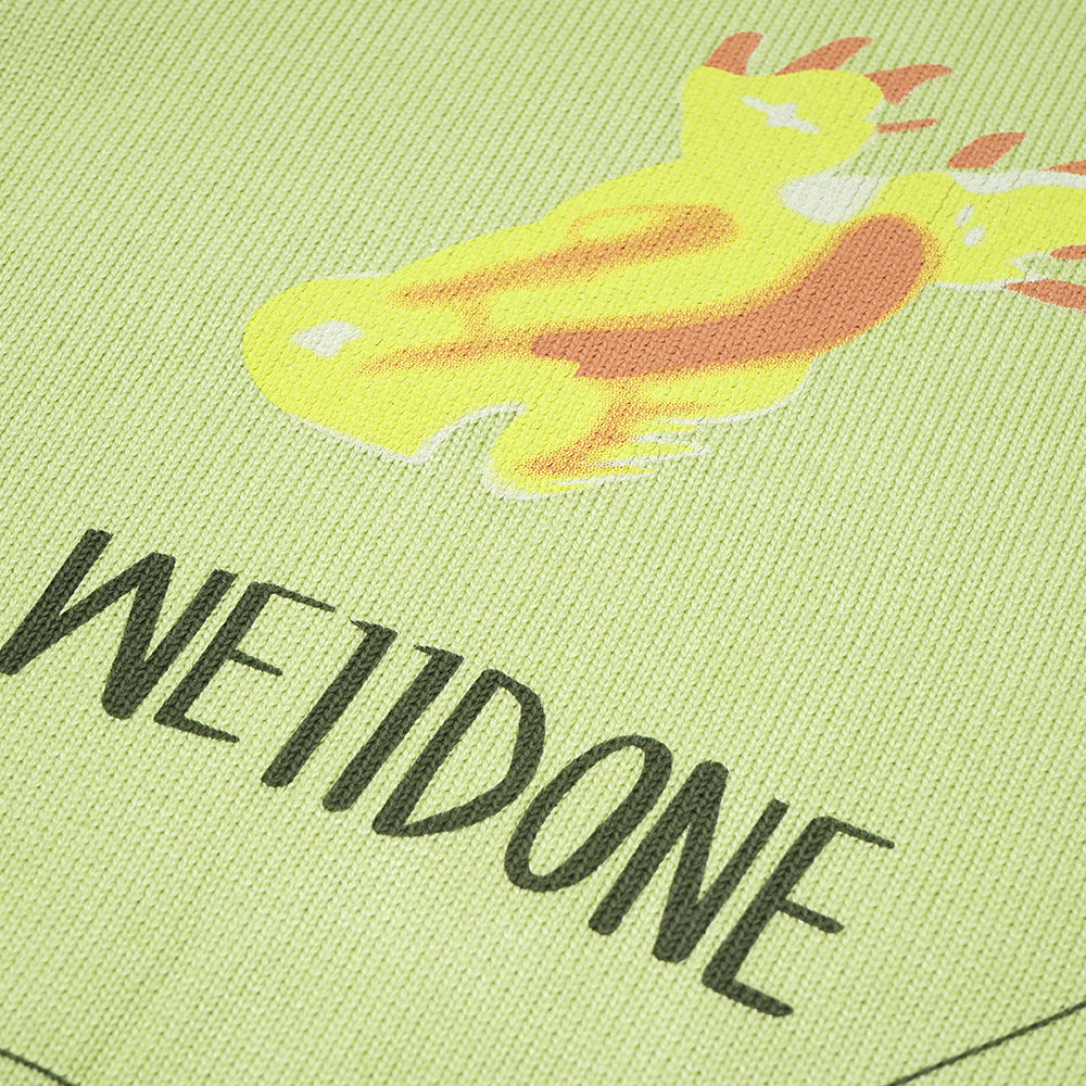 We11done Printed Knit Sweater Lime