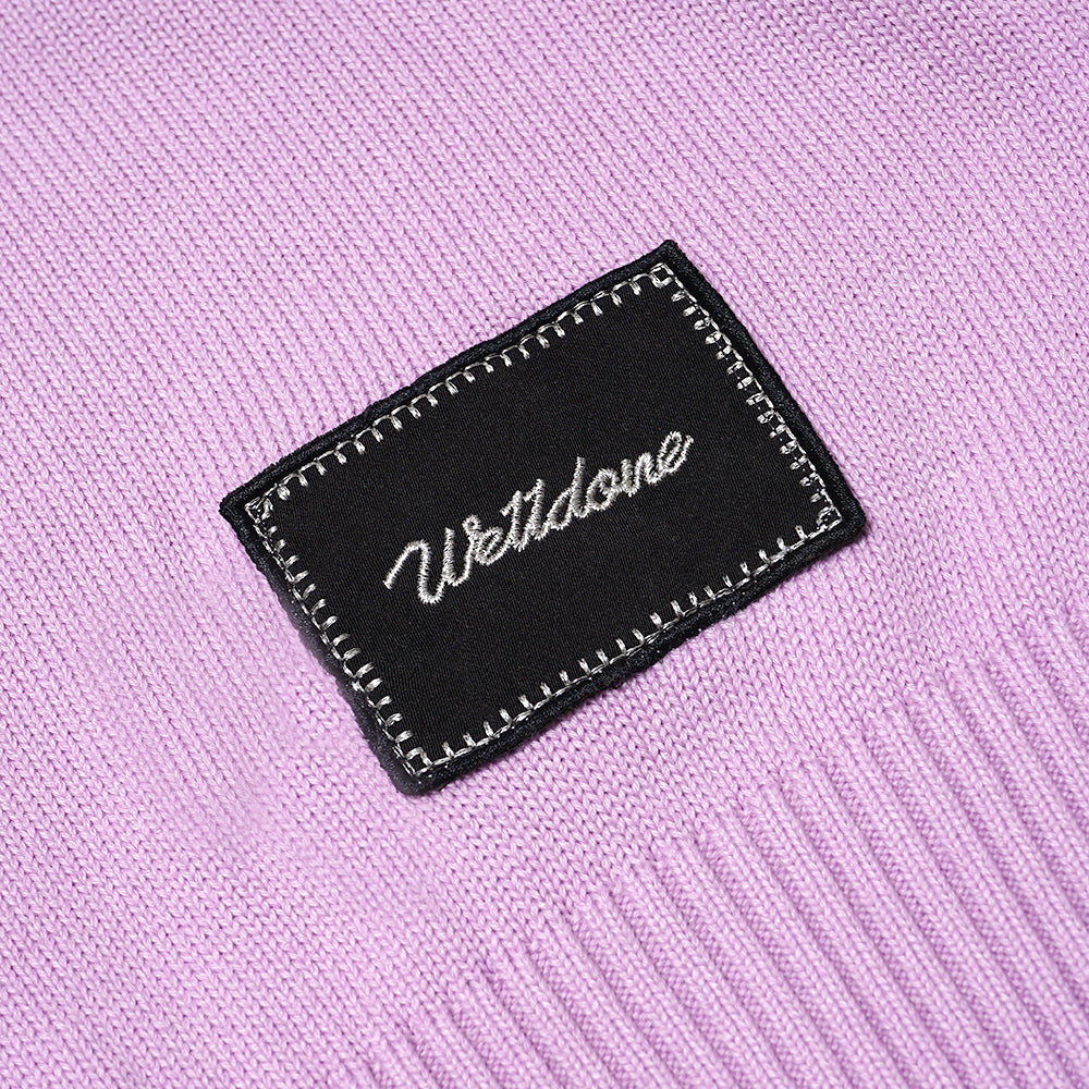We11done Printed Knit Sweater Purple