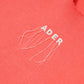 Ader Error Logo-Embellished Hoodie Coral Red