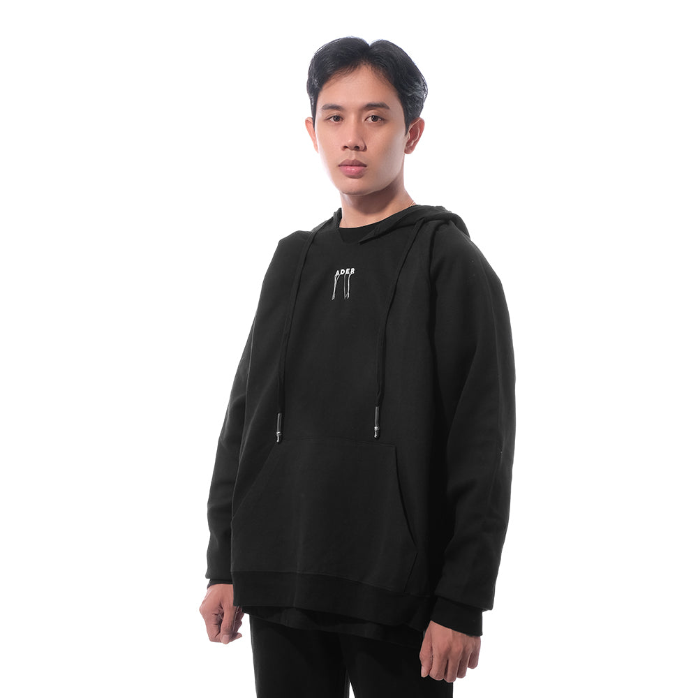 Ader Error Logo-Embellished Hoodie Grey