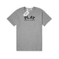 CDG Play Front Text T-Shirt Grey