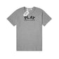 CDG Play Front Text T-Shirt Grey