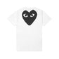 CDG Play Front Text T-Shirt White