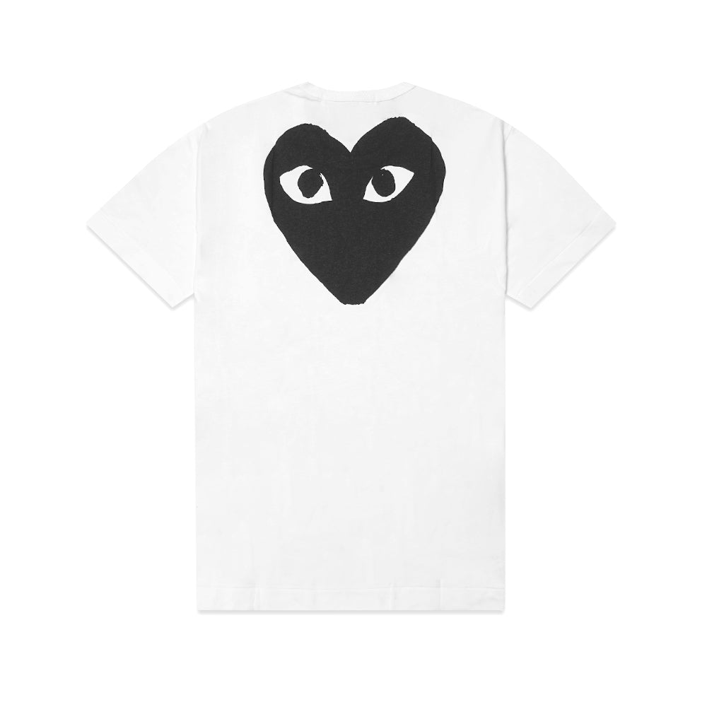 CDG Play Front Text T-Shirt White