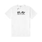 CDG Play Front Text T-Shirt White