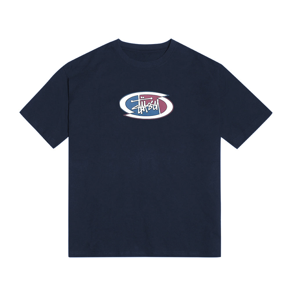 Stussy Split Oval Tee T-Shirt Navy