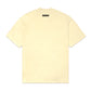 FOG Essentials Chest Solid Velvet Text T-Shirt Yellow