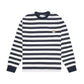 CHT Parker Stripe Pocket Long Sleeve T-Shirt Navy