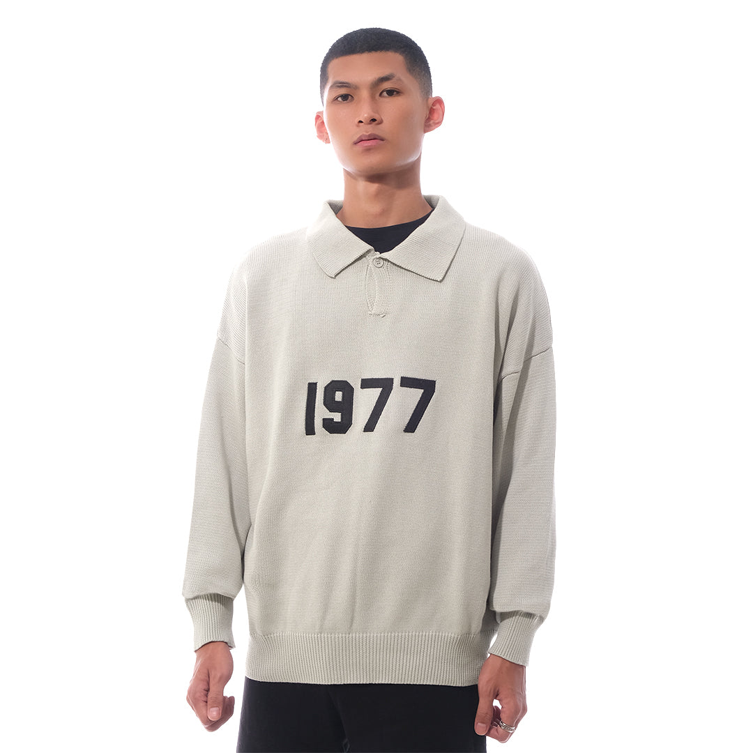 FOG Essentials 1977 Knitted Long Sleeve Polo Sweater