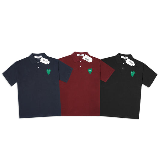 CDG Play Green Heart Polo Shirt