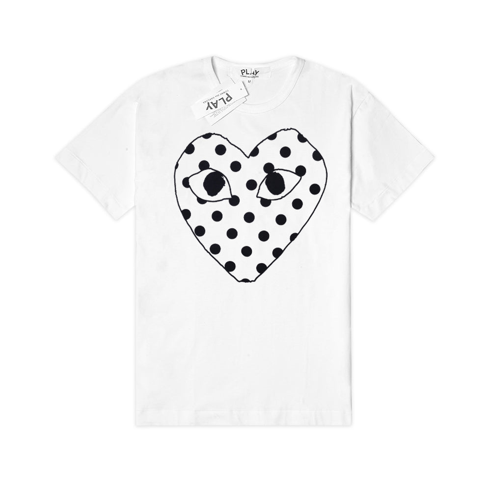 CDG Play Black Heart Polkadot T-Shirt