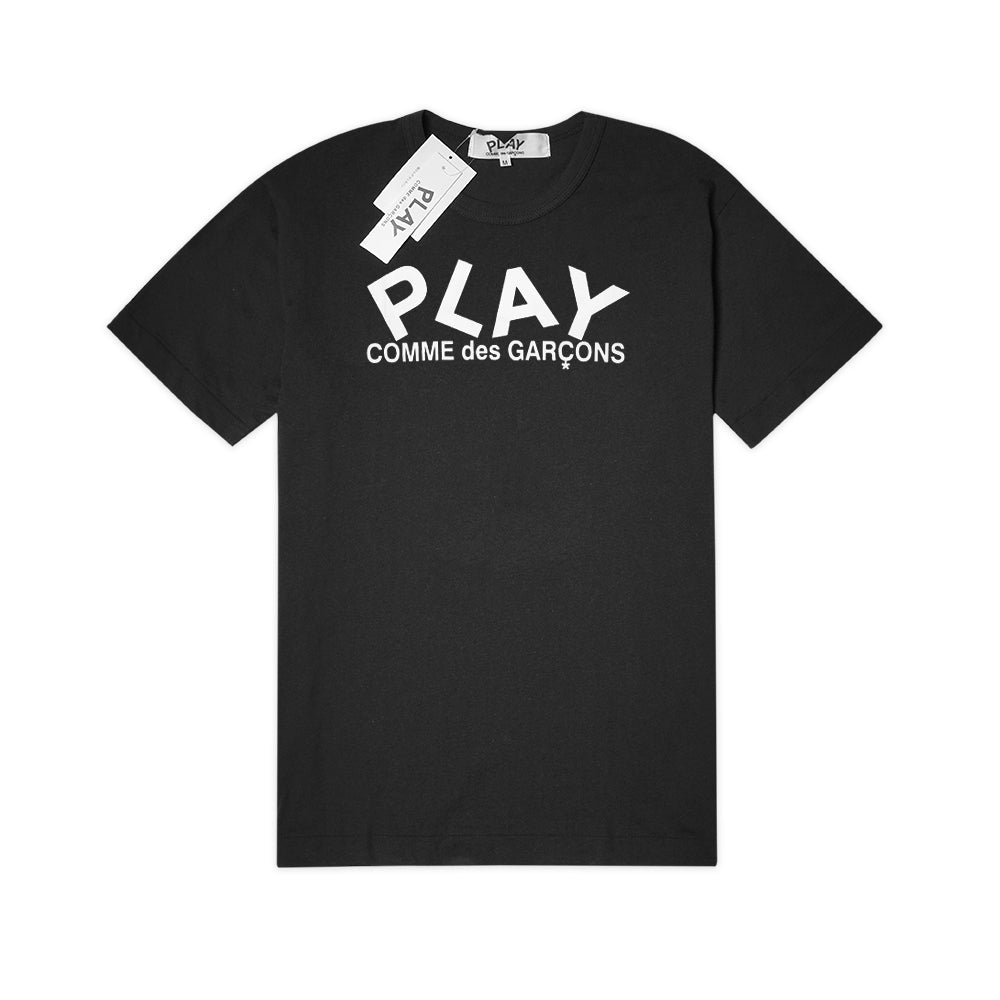 CDG Play Horizontal Play Text T-Shirt