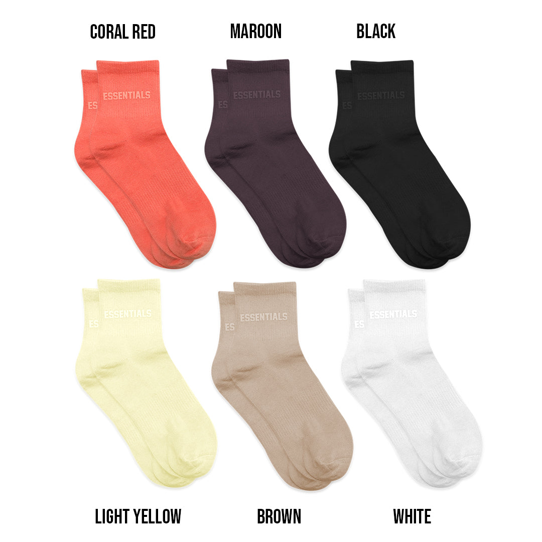 FOG Essentials Rubber Text Quarter Socks