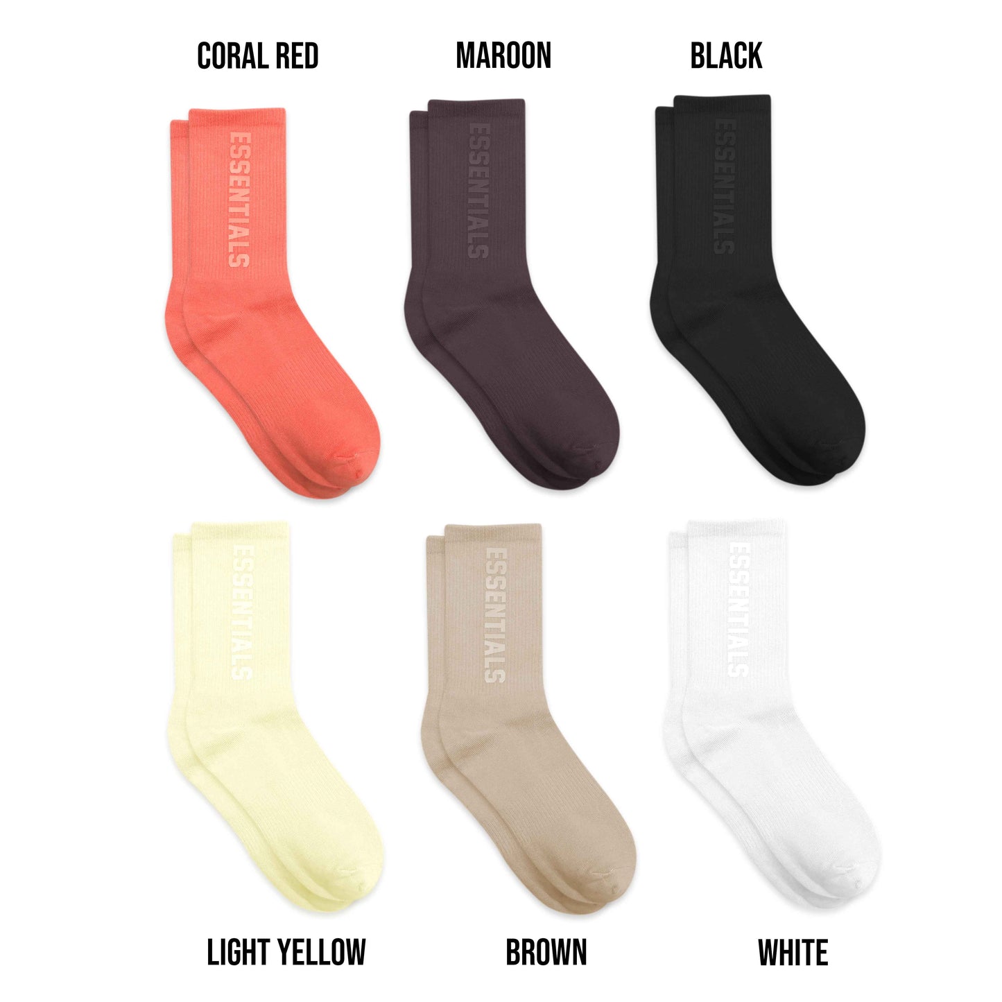 FOG Essentials Rubber Text Mid Socks