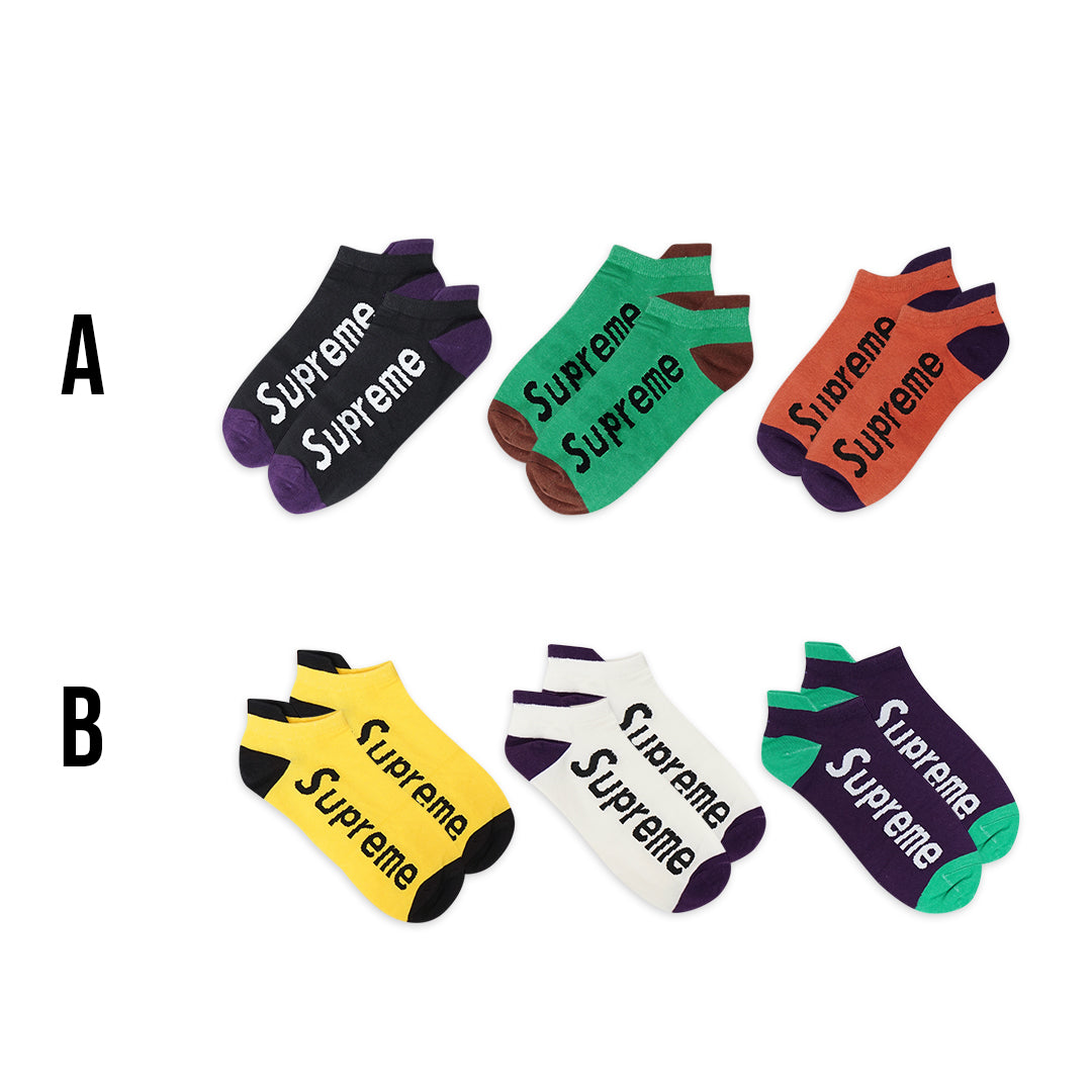 SPM X Hanes Color-Block Low Cut Socks 3-Pair Pack