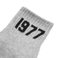 FOG 1977 Text Logo Quarter Socks